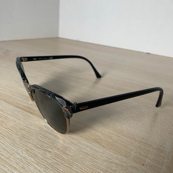 Ray-Ban RB3016 Clubmaster 1255/71 Sunglasses FRAMES ONLY Spotted Gray 49-21-140 - Picture 3 of 9
